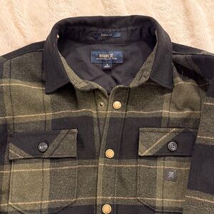 Roark Men's Plaid Black and Olive Jacket
